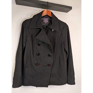 Forever Twenty One Pea Coat Black Pea Coat Size M